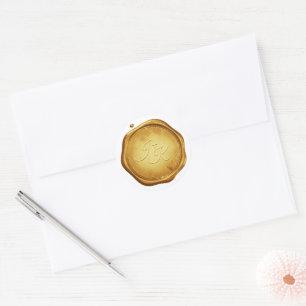 Adesivos de Selo de Cera Dourada Envelopes de Casa