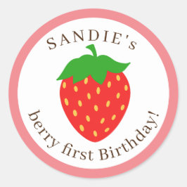 Adesivos de selo de envelope de convite de morango