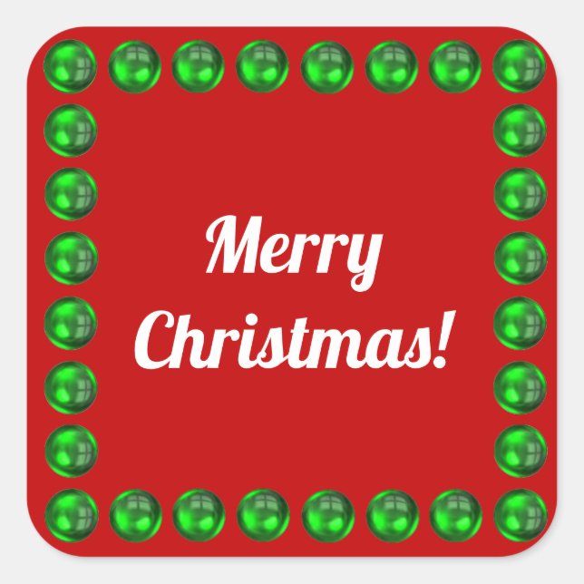 Adesivos de Selos de Envelope de Feliz Natal (Frente)