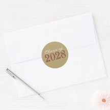Adesivos de Selos de Envelope de Formatura Burgund