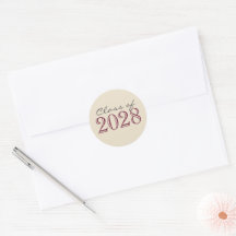 Adesivos de Selos de Envelope de Formatura Creme B