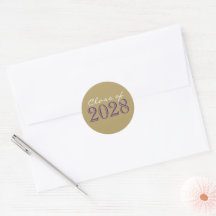Adesivos de Selos de Envelope de Formatura Dourado