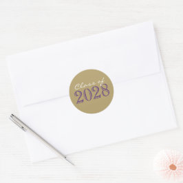 Adesivos de Selos de Envelope de Formatura Dourado