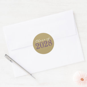 Adesivos de Selos de Envelope de Formatura Dourado