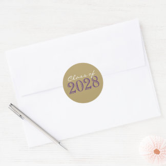 Adesivos de Selos de Envelope de Formatura Dourado