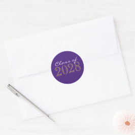 Adesivos de Selos de Envelope de Formatura Roxo e