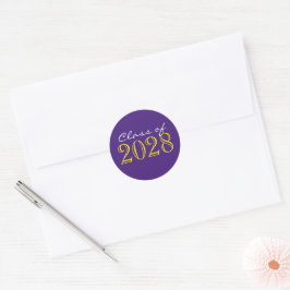 Adesivos de Selos de Envelope de Formatura Roxo e