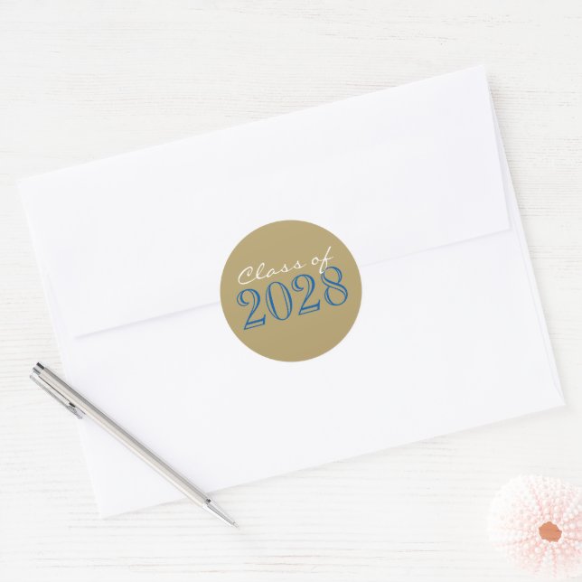 Adesivos de Selos de Envelope de Graduação Azul Re (Envelope)