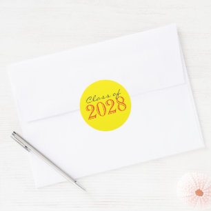 Adesivos de Selos de Envelope de Graduação Vermelh