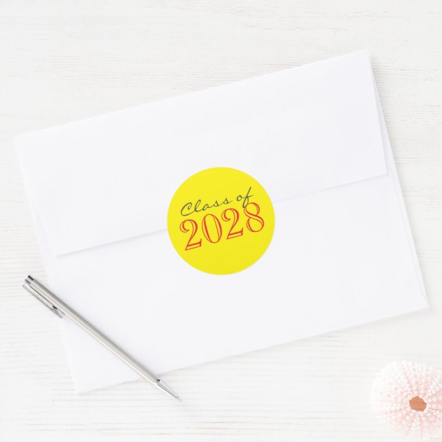 Adesivos de Selos de Envelope de Graduação Vermelh (Envelope)