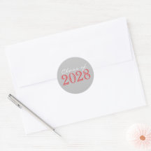 Adesivos de Selos de Envelope Vermelho e Cinza Pra