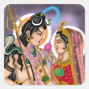 Adesivos de Shiva Parvati