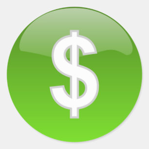 adesivos de sinais de dólar