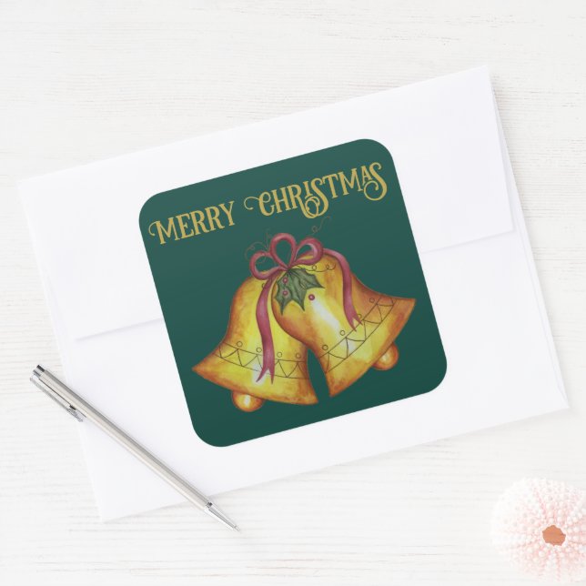 Adesivos de Sininhos de Natal Vintage (Envelope)