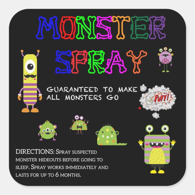 Adesivos de Spray de Monstro (Frente)