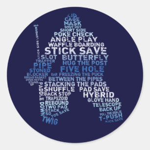 Adesivos de texto de goleiro de hóquei