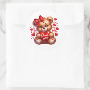 Adesivos de Ursinho de São Valentim