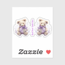 Adesivos de Urso Gentil e Coração Bondoso - Design