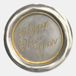 Adesivos de vedação de cera de Feliz ano novo prat
