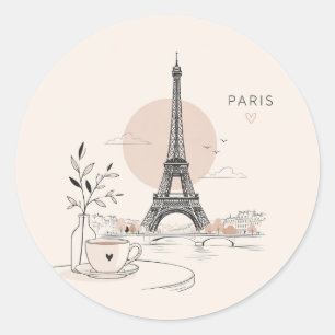 Adesivos de Viagem Romântica pela Torre Eiffel de