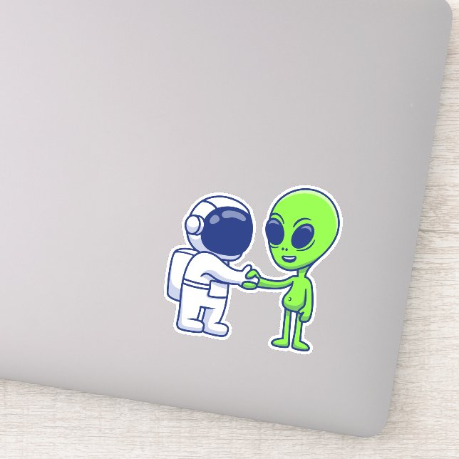 Adesivos de Vinil Astronauta Encontra Alien (Detalhe)