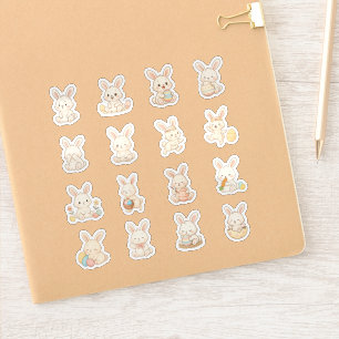 Adesivos de Vinil Coelhinhos Fofos Coelhos Kawai