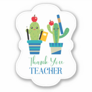 Adesivos de Vinil Cute Fun Cactus Agradecimento ao