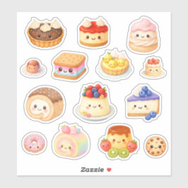Adesivos de Vinil de Sobremesas Kawaii