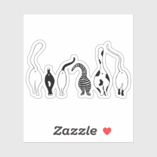 Adesivos de vinil personalizados Cat Butts