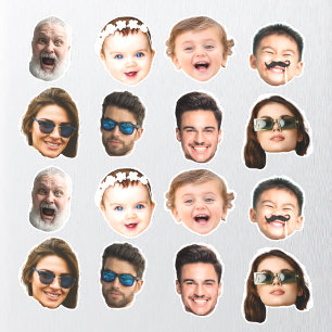 Adesivos de Vinil Personalizados com 8 Fotos Rosto