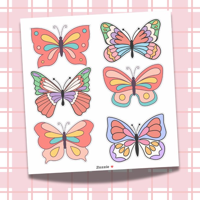Adesivos de Vinil Personalizados com Borboleta de  (Flutter into Fun with These Groovy Butterflies!)