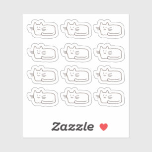 Adesivos de Vinil Personalizados de Gatos de Desen