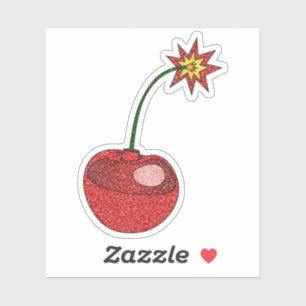 Adesivos de Vinil Personalizados Glitter Cherry Bo