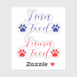 Adesivos de vinil personalizados para comida de an