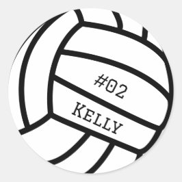 Adesivos de vôlei pretos personalizados