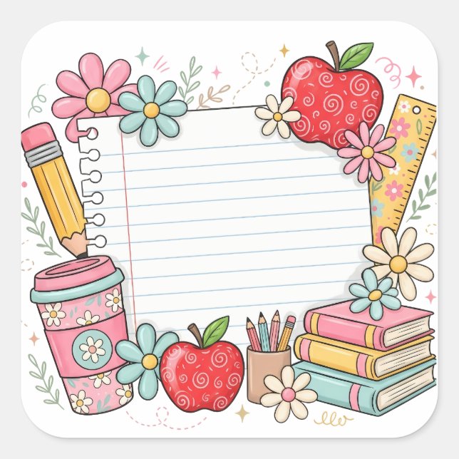 Adesivos de volta às aulas e mais! (Frente)