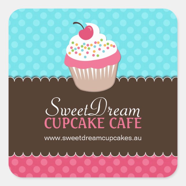 Adesivos decorativos para Cupcakes de cor branca (Frente)