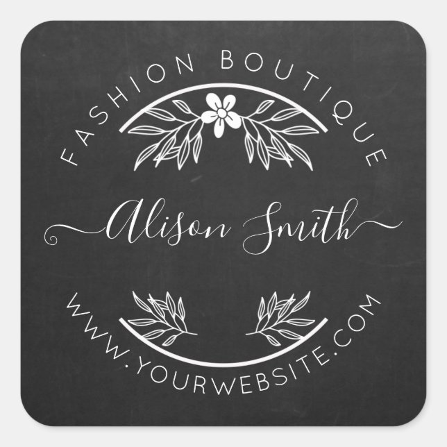 Adesivos delicados de lousa para sua loja (Frente)