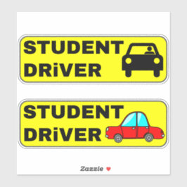 Adesivos Divertidos de Motorista Estudante Novato 