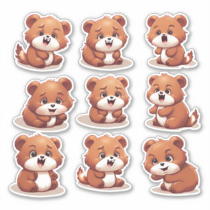 adesivos do bebê Red Pandas