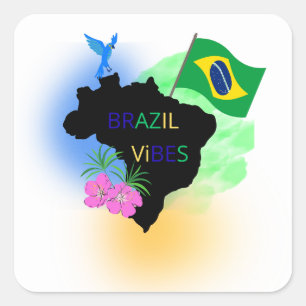 Adesivos do Brasil – Bandeira Vibrante e Inspirado