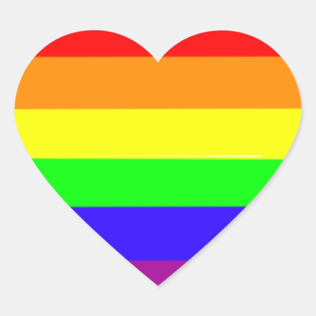 Adesivos do Coração Arco-Íris (Frente)