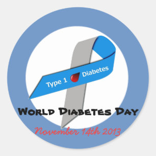 Adesivos do Dia Mundial da Diabetes