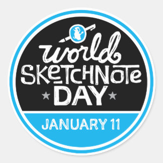 Adesivos do Dia Mundial do Sketnote