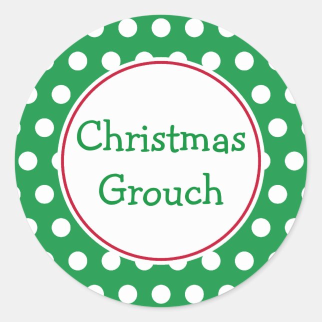 Adesivos do Grouchy de Natal (Frente)
