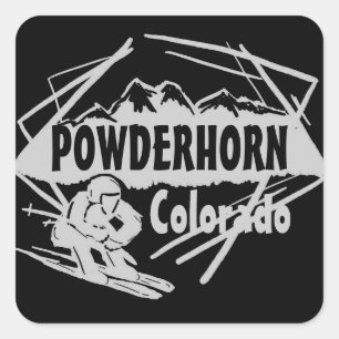 Adesivos do logotipo da cinza negra do Powderhorn