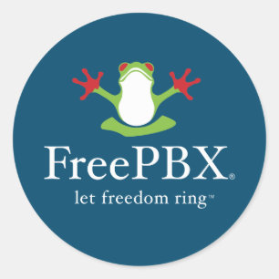 Adesivos do logotipo FreePBX (Azul)