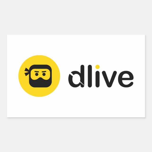 Adesivos do logotipo preto DLive (Frente)