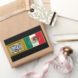 Adesivos do México, Código QR Moderno, Bandeira Me