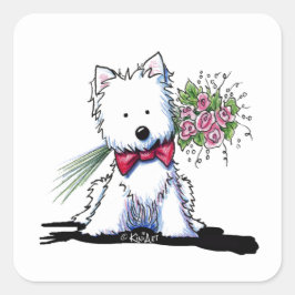 Adesivos do Príncipe do Dia dos Namorados Westie